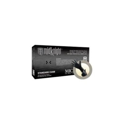 Micro Flex MK-296-XL Midknight Black Powder-free Nitrile Examination Gloves - Xl