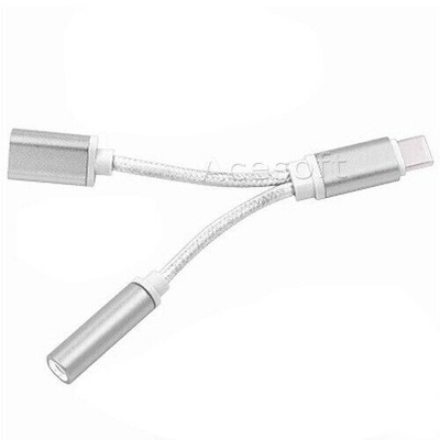 Type C USB 3.1 to 3.5mm Earphone Adapter for Motorola Moto Z Force Droid XT1650M