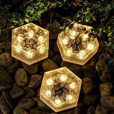 Brick Light Solar Ice Cube Buried Paver Garden Pathway Patio Outdoor Deco 1 Pack