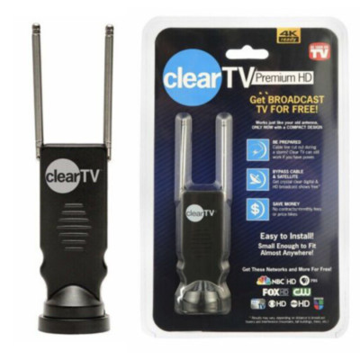 Clear TV Premium Mini 4K Ultra HD TV Antenna As Seen On TV Free Broadcasting NEW