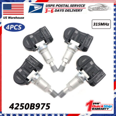 (4) TPMS Tire Pressure Sensors for 2011-2017 Mitsubishi Lancer EVO Evolution X