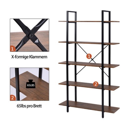 Bücherregal Standregal 5stufiges Regal Büroregal