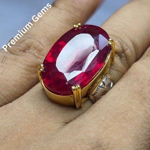 Pre-owned Handmade African Ruby, Natural Ruby Silver Ring, Ruby Gemstone Ring Sterling Silver 925 In Pink