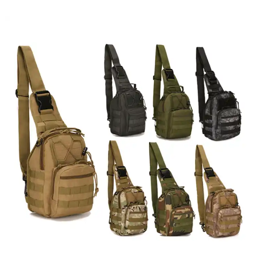 Men Backpack Molle Tactical Sling Chest Pack Shoulder Bag Outdoor Hiking Travel