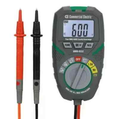 Commercial Electric Compact Pocket Size Auto Ranging Multimeter