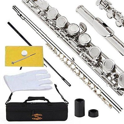 Glory Closed Hole C Flute With Case, Tuning Rod and Cloth,Joint Grease...