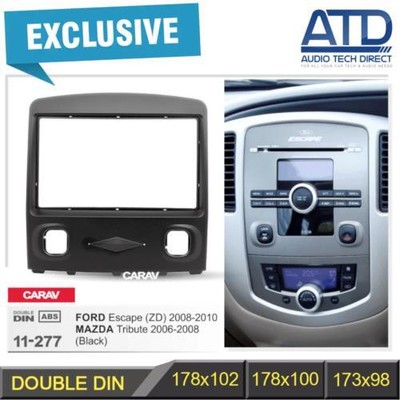 11-277 Double 2 DIN Plastic Radio Car Fascia Panel For FORD Escape MAZDA Tribute