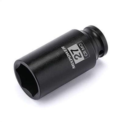 1/2'' Dr. X 27 Mm Deep 6 Pt Impact Socket Crmo 1/2inch Drive 6 Point Axle Nut Soc
