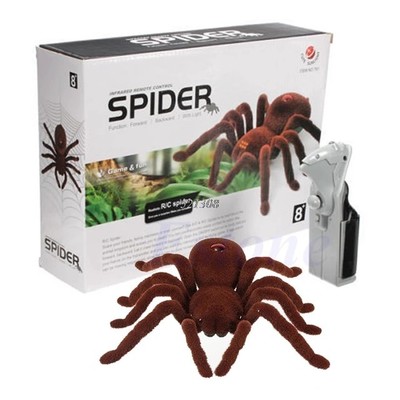 Remote Control Creepy Soft Scary Plush Spider Infrared RC Tarantula