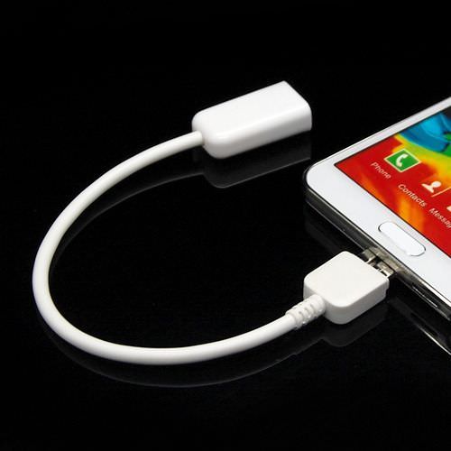 Cavo Dati Otg Micro Usb per Samsung Galaxy Note 3 Bianco Linq Otg-nt3