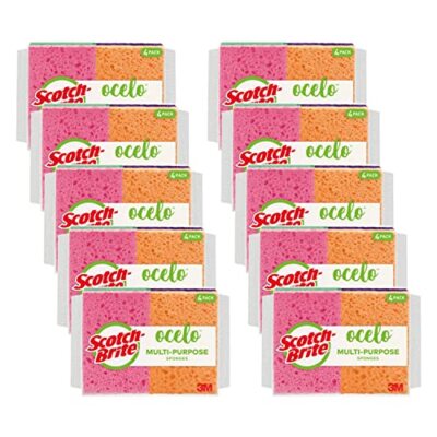 Scotch-Brite ocelo Multi-Purpose Handy Sponge Assorted Colors 40 Sponges