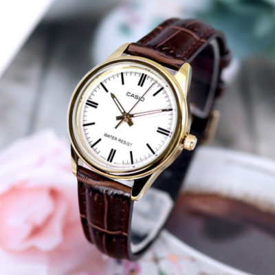 Casio Woman Leather Band Wrist Watch LTP-V005GL-7A