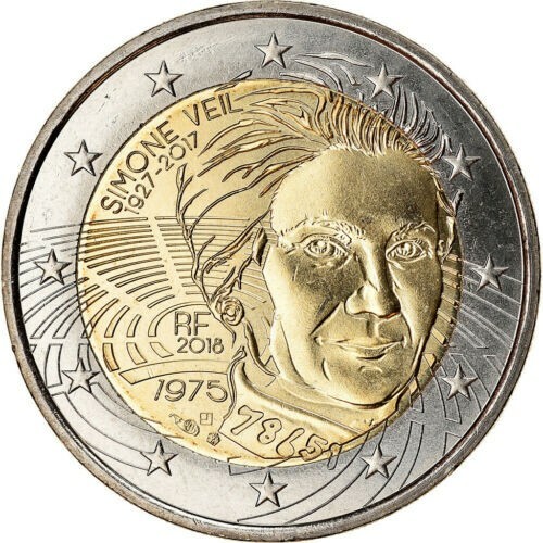 Collection Monnaie 2euros Simone Veil 2018 La Lutte Pour Le Droit Des Femmes