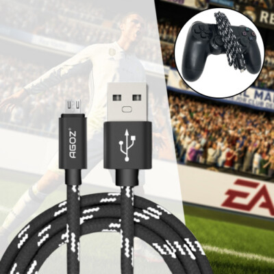 Micro USB FAST Charger Cable for PlayStation 4 slim PS4 Dualshock Controllers