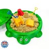 Mini Turtle Sandbox Zen Garden for Desk, Desktop Turtle Sand Box with Lid on The Go Kit, Funny Desk Decor Accessories for Work, White Elephant Coworker Office