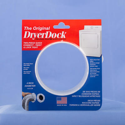 DRYER DOCK White Dryer Vent Quick Connect Fits 4