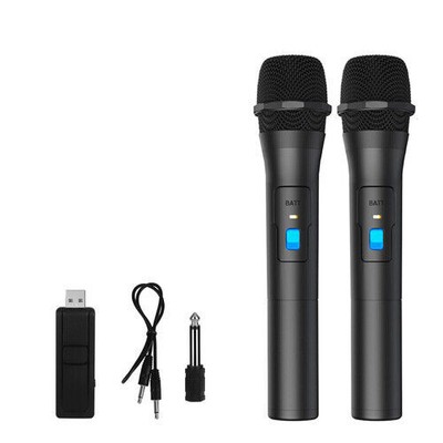 2/4PCS Professional VHF Wireless Dual Microphone Handheld Mic System Karaoke