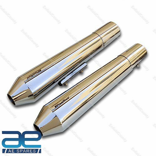 PoweRage Exhaust Silencer Short For Royal Enfield Twin Interceptor 650 Continental GT 650