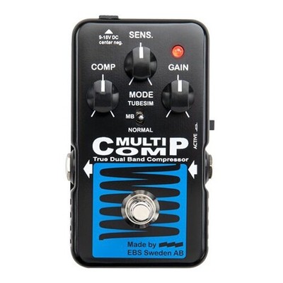 EBS MultiComp Blue Label 9v-18v Multiband Compressor Bass Effects Pedal