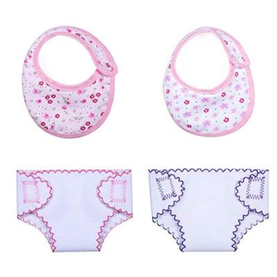 ZOEON Bavaglini per Bambole e Pannolini per Bambole, Accessori per