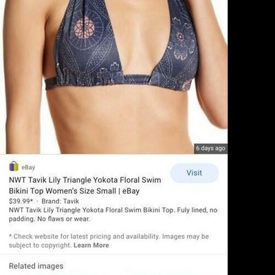  TAVIK LILY Triangle/jax YOKOTA FLORAL Bikini Set  MEDIUM | NEW