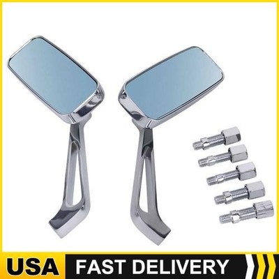 Motorcycle Rectangle Side Rear View Mirrors For Harley Breakout Dyna Models NEW