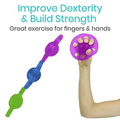 Vive Finger Exerciser and Hand Strengthener - Grip Stretcher Balls - Therapy
