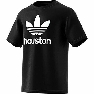 

Мужская футболка Adidas Stacked Houston Peformance, черная, Черный