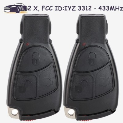 2 X Smart Remote Key Fob 433MHz IYZ 3312 for Mercedes Benz B C E ML S CLK CL