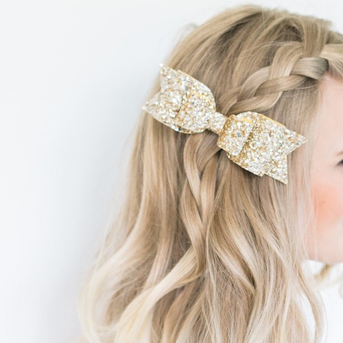 New Women Girls Sequins Bowknot Hair Clip Hairpins Barrette Hair Accessories
