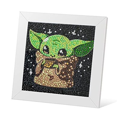 5D Diamond Painting Kit for Kids with Wooden Frame Easy Small Anime Diamond P...
