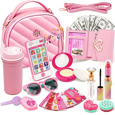 Kids Pretend Play Little Girl Purse Accessories, Princess To