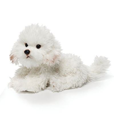 DEMDACO Sitting Large Bichon Frise Dog Children's Plush Stuffed Animal Toy