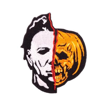 Halloween II Michael Myers Split Pumpkin Mask Iron-On Patch Embroidered Patch