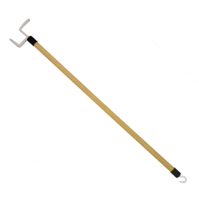 Economy Lightweight Wooden Dressing Aid Stick with Small C Hook - 27'' Each