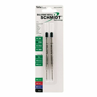 Schmidt P900 Ballpoint Tc Ball Parker Style Refill Fine Black, 2 Pack Blister