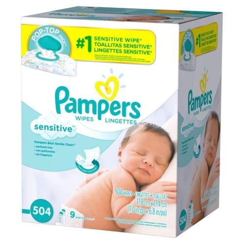 Pampers Sensitive Baby Diaper Wipes, 9 Refill Packs 576 count 2-4 day ship