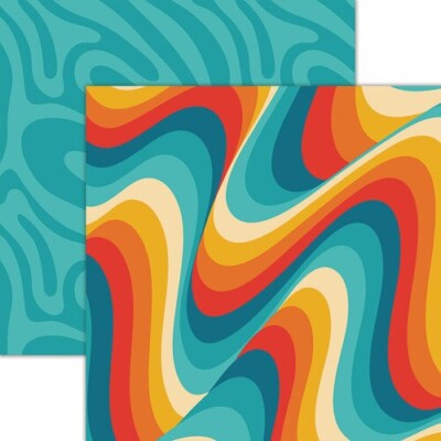 Let the Sun Shine In - Feeling Groovy, scrapbook paper, DS, Reminisce LSI001