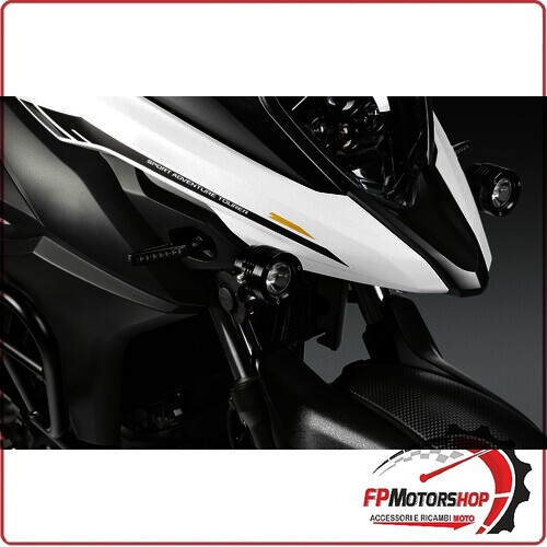 90533 O-LUX COPPIA FARI FARETTI SUPPLEMENTARI MOTO A LED 12V NERO UNIVERSALI