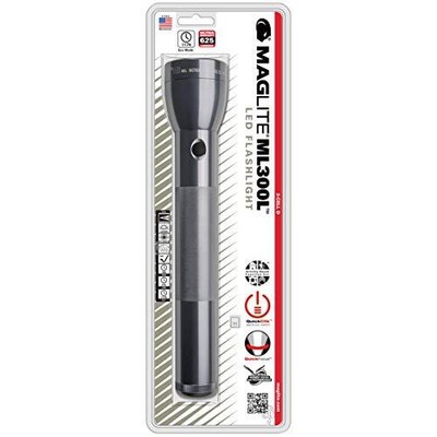 - ST33096L ML300L LED 3-Cell D Flashlight, Gray