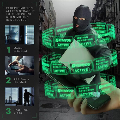 HD Hidden IP Night Vision Camcorder Home Security Cam 1080P Mini WiFi Spy Camera - Image 9