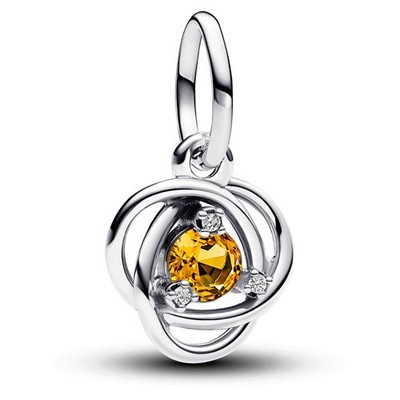 Pandora November Eternity Circle Dangle Bracelet Sterling Silver Women's Jewelry