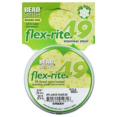 Flex-Rite 49 Strand Nylon Coated, Stainless-Steel Beading Wire, Jewelry Makin...