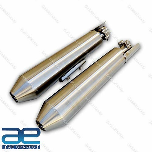 PoweRage Short Exhaust Silencer For Royal Enfield Twin Interceptor 650 Continental GT 650
