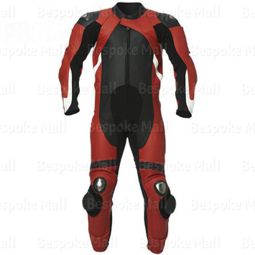 Pre-owned Handmade Men's Biker Motorbike Racing Cowhide Leather One Piece Suit Safety Pads-462 In Multicolor