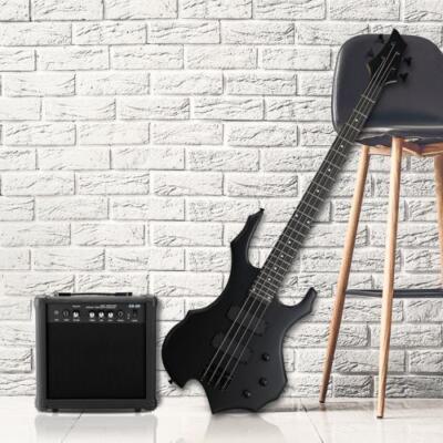 Electric Bass Guitar for Student School With 20W AMP & Carry Bag