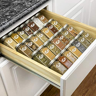 Drawer spice rack deals