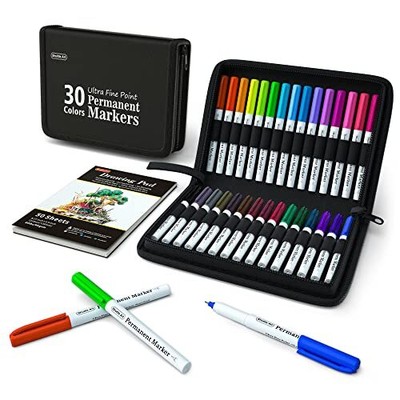 30 Assorted Colors Ultra Fine Point Permanent Marker Packed.