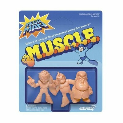 NEW Super7 Mega Man MUSCLE Pack D Elec Man, Bomb Man, Dr. Light Mini-Figures