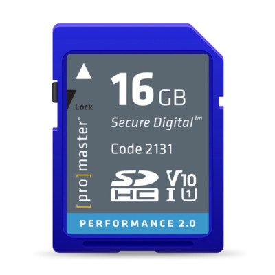 Promaster 16GB SDHC UHS-1 Speed U1 V10 Video Memory Card (Performance 2.0) #2131